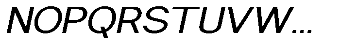 Nira Nara Semi Expanded Slanted Font UPPERCASE