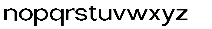 Nira Nara Semi Expanded Font LOWERCASE