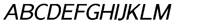 Nira Nara Slanted Font UPPERCASE