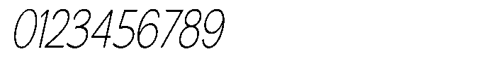 Nira Nara Thin Condensed Slanted Font OTHER CHARS