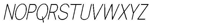 Nira Nara Thin Condensed Slanted Font UPPERCASE