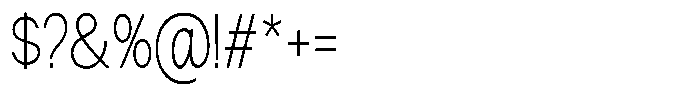 Nira Nara Thin Condensed Font OTHER CHARS