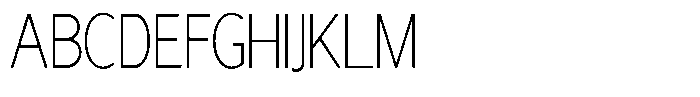 Nira Nara Thin Condensed Font UPPERCASE