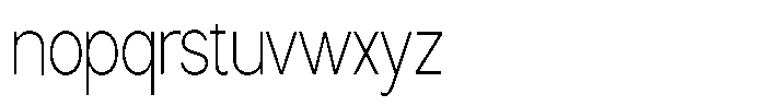 Nira Nara Thin Condensed Font LOWERCASE