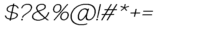 Nira Nara Thin Expanded Slanted Font OTHER CHARS