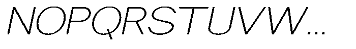 Nira Nara Thin Expanded Slanted Font UPPERCASE