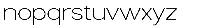 Nira Nara Thin Expanded Font LOWERCASE