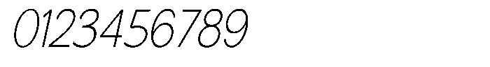 Nira Nara Thin Semi Condensed Slanted Font OTHER CHARS