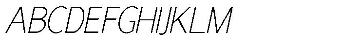 Nira Nara Thin Semi Condensed Slanted Font UPPERCASE
