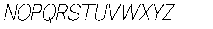 Nira Nara Thin Semi Condensed Slanted Font UPPERCASE
