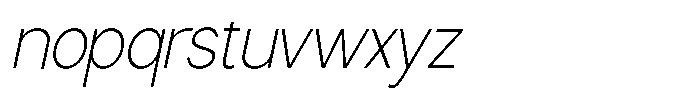 Nira Nara Thin Semi Condensed Slanted Font LOWERCASE