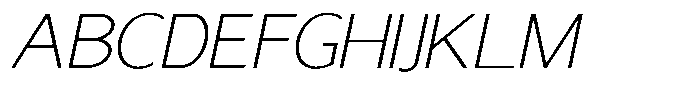 Nira Nara Thin Semi Expanded Slanted Font UPPERCASE