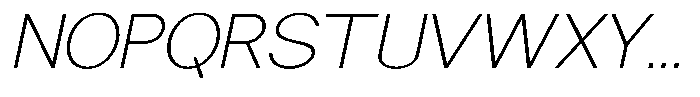 Nira Nara Thin Semi Expanded Slanted Font UPPERCASE