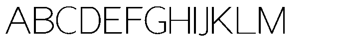 Nira Nara Thin Semi Expanded Font UPPERCASE