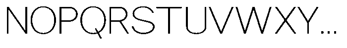 Nira Nara Thin Semi Expanded Font UPPERCASE