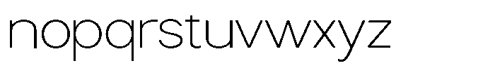 Nira Nara Thin Semi Expanded Font LOWERCASE