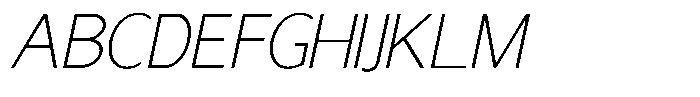 Nira Nara Thin Slanted Font UPPERCASE