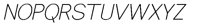 Nira Nara Thin Slanted Font UPPERCASE