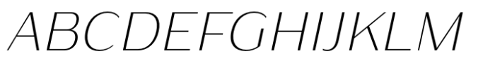 Nirand Extra Light Italic Font UPPERCASE