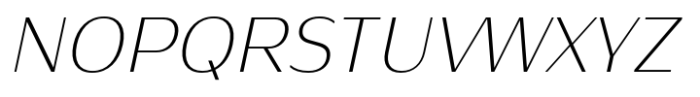 Nirand Extra Light Italic Font UPPERCASE