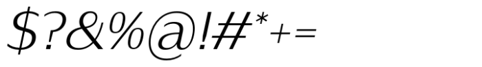 Nirand Light Italic Font OTHER CHARS