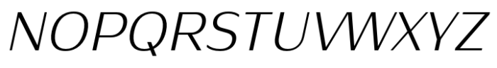 Nirand Light Italic Font UPPERCASE