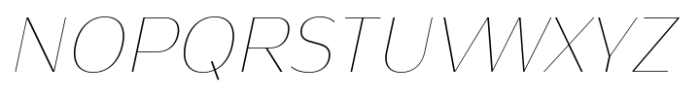Nirand Thin Italic Font UPPERCASE