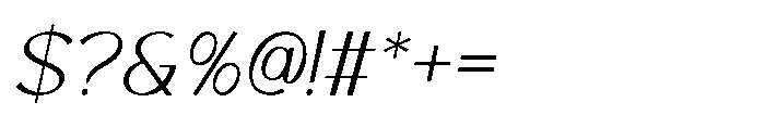 Niravaka Italic Font OTHER CHARS