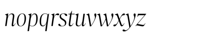 Nitida Display Light Italic Font LOWERCASE