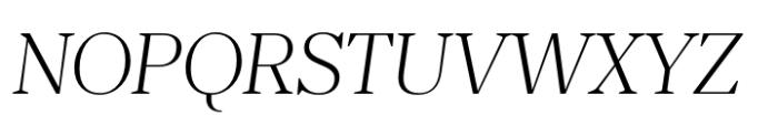 Nitida Headline Light Italic Font UPPERCASE