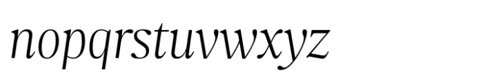 Nitida Headline Light Italic Font LOWERCASE