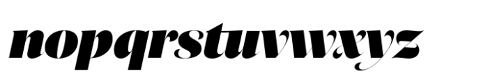 Nitida Poster Italic Font LOWERCASE