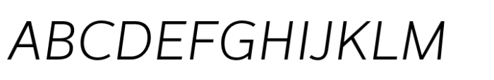 Nitido Light Italic Font UPPERCASE