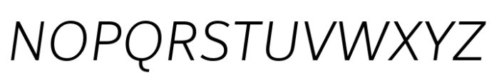 Nitido Light Italic Font UPPERCASE