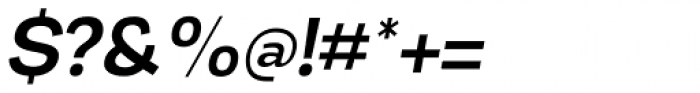 Nitro Semi Bold Oblique Font OTHER CHARS