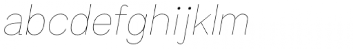 Nitro Thin Oblique Font LOWERCASE