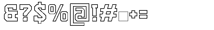 Nitrova Outline Font OTHER CHARS