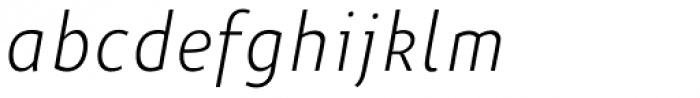 Niva Extra Light Italic Condensed Font LOWERCASE