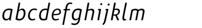 Niva Light Italic Condensed Font LOWERCASE