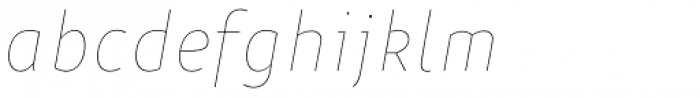 Niva Thin Italic Condensed Font LOWERCASE