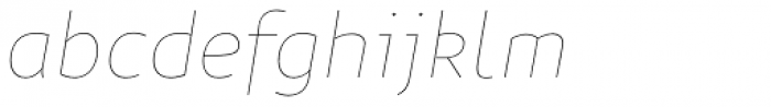 Niva Thin Italic Font LOWERCASE