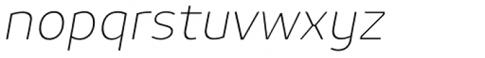 Niva Ultra Light Italic Font LOWERCASE