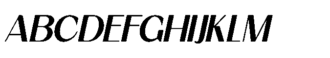 Nivela Oblique Font UPPERCASE
