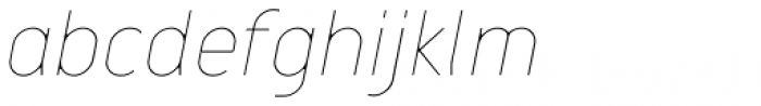 Nixin Ultra Light Italic Font LOWERCASE