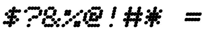 Ninepin BoldItalic Font OTHER CHARS