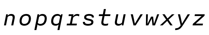 Nitti Italic Font LOWERCASE