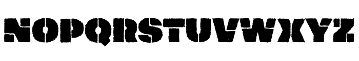 Nitti Mostro Stencil Rough Font UPPERCASE