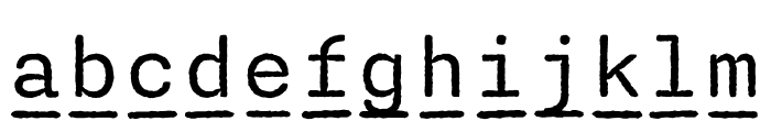 Nitti Typewriter Underlined Font LOWERCASE