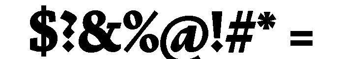 Nicola Display Black Font OTHER CHARS