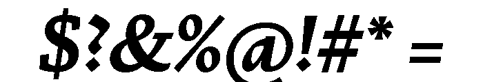 Nicola Display Bold Italic Font OTHER CHARS